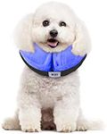 MCHY Inflatable Dog Cone,Adjustable Recovery Collar for Dogs After Surgery,Prevent from Biting & Scratching,Not Block Vision（Blue S）