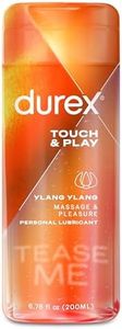 Durex Premium Massage & Play 2-in-1 Sensual Massage Gel and Personal Lubricant- Safe To Use With Condoms and Toys, Contains Ylang Ylang to Enhance Pleasure, 1 Count, 6.76 oz.