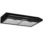 SOONYE 30 inch Black Stainless Steel Under Cabinet Range Hood, Slim Kitchen Vent Hood Ducted/Ductless Convertible with 3 Speed Controls, 5-Layer Aluminum Filters,LED Lights