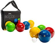 Franklin Sports 100mm Bocce Ball Set — 8 Wooden Bocce Balls and 1 Pallino — Beach, Backyard Lawn or Outdoor Party Game - Made in Italy