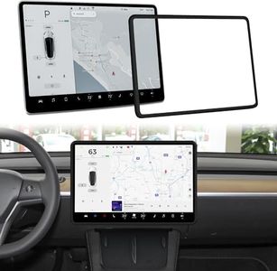 frani Screen Frame Protector Black Designed for Tesla Model 3 (2025-2017), Tesla Model Y (2025-2020),Interior Decor Accessories for Tesla Model Accessories