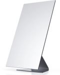 NEZZOE Rectangular Free Standing Mirror, Frameless Dressing Table Mirror for Makeup & Shaving, Fits Bathroom Countertop, Desk, Vanity or Windowsill, 31 x 18 cm