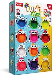 Funskool Fundough Fun Pack, 12 tubs of Dough, 50gms each, Toys for Kids, Shaping, Sculpting, 3 Years and Above, Multicolour