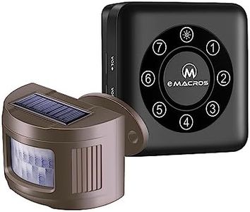 Solar Driveway Alarm Wireless Sensor System & Driveway Sensor Alert System Weatherproof Security Outdoor Motion Sensor & Detector