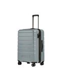 ANTLER - Logo Hard Shell Medium Suitcase - Durable, Lightweight & Expandable, 4 Spinner Wheels - Adjustable Handle, TSA Lock, 68cm - Cool Grey