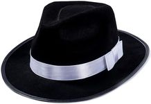 Funny Party Hats Black Fedora Hat -