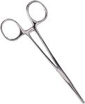 MABIS Kelly Forceps, Medical Forceps, Locking Forceps, Silver, 5.5"