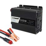 LVYUAN 500W Power Inverter DC 12V to 230V 240V AC Transformer Car Converter 12V with dual USB ports & UK Sockets Car Charger Lighter Adapter