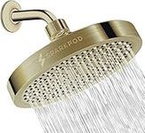 SparkPod Shower Head - High Pressure Rain - Luxury Modern Look - No Hassle Tool-Less 1-Min Installation - The Perfect Adjustable Replacement for Your Bathroom Shower Heads (Polished Antique Brass)