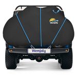 Wemjaly Bike Cover for 2 Bikes - 900D Bicycle Cover Outdoor Waterproof & Heavy Duty, PU Coating Bike Covers with 6M Elastic Cord, Bicycle Rack Covers fits Car Rack Transport