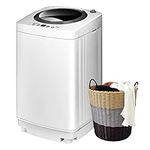 COSTWAY Portable Washing Machine, 8Lbs Capacity Full-automatic Washer with 6 Wash Programs, LED Display, 3 Water Levels, Compact Laundry Washer and Dryer Combo for Home, Apartment, Dorm, RVs