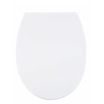 AQUALONA® Luxury Duroplast Toilet Seat – Incredibly Strong and Durable - Oval, Soft Close - Ceramic Appearance - Scratch Resistant - One Button Hinge Release - Click, Lift & Clean Technology (White)