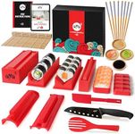 Sushi Making Kit - AYA Sushi Maker Deluxe Exclusive Online Video Tutorials - Complete 11 Piece DIY Sushi Set - Easy and Fun - Sushi Rolls - Maki Rolls