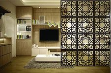 Room Partitions Hanging Room Divider Panel Modern Hanging Screen Partition for Decorating Bedding, Dining, Study and Sitting Living -Room, Hotel -008((11.5inch X 11.5 inch) X 10 Panels)