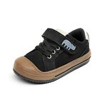 DREAM PAIRS Toddler Boys Girls Sneakers Casual Lightweight Kids Storybook Walking Skate Shoes,Size 9 Toddler,Black,SDFS222K