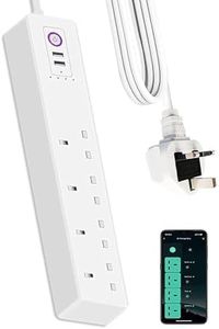 Smart Power Strip, Surge Protector, USB Extension Cable for Apple HomeKit, Alexa, Requires (WiFi)