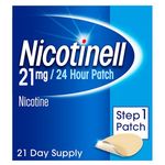 Nicotinell Nicotine 21mg 21Patches, Nicotine Patches, Stop Smoking Aid, 24h Craving Control, Step 1 for Heavy Smokers, Quit Smoking Aid