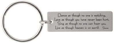 Cathedral Art KR103 Dance Inspirational Message Decorative Key Ring, 3-Inch