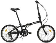 FabricBike Folding Bicycle Alloy Frame Single Speed 3 Colours (Matte Black 7 Speed)