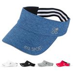 EQ SPORT Sun Visor for Sports One Size Fits Most - Sun Visor Hats for Women and Men | Golf, Tennis, Running, Jogging, Hiking Blue