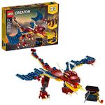 LEGO Creator 3in1 Fire Dragon 31102 Building Kit, Cool Buildable Toy for Kids, New 2020 (234 Pieces)