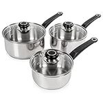 Morphy Richards 970003 Equip 3-Piece Pan Set, Stainless Steel