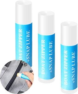 Snap and Zipper Lubricant Zip Wax for Boat Care Marine Snap Lube Stick Tube for Boat, Canvas, Wetsuit Drysuit, Bimini Snap