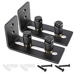 Sliding Barn Door Bottom Adjustable Floor Guide Roller, Black, Super Smoothly and Quietly, Easy to Install (2 Rollers) Fit All Size Door 2Pack