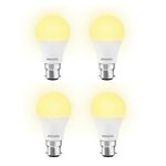 PHILIPS 12W b22d LED Golden Yellow, Pack of 4, (Stellar Bright), Golden Yellow