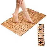 Bamodi Bathroom Bamboo Floor Mat - Wooden Bath Rug - Natural Wood Accessories for Spa, Bathtub, Kitchen, Pool, Beach Area - Mats for Inside Shower