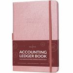 Skyline Accounting Ledger Book – Columnar Log Journal for Personal Use & Small Business Bookkeeping – Expense Log to Track Money Operations – Large Format, 7x10″, 4,712 Entries Total (Rose Gold)