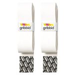 GRIBBID Hockey Grip Chamois, Field Hockey, Supreme Softness Hockey Grip, The Original Dutch Chamois (White, 2-Pack),