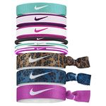 NIKE Mixed Hairbands 9 PK Washed Teal Sangria Active Pink Bandana, Adult Unisex, Multicolor (Multicolor), One Size