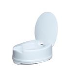 Welimark Portable Lightweight Plastic Toilet Commode Seat Raiser with Lid Cover - Perfect for Handicap, Knee Patients, and Senior Citizens (4 inch with lid)