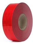 GlowTail High Intensity Water Proof Conspicuity Warning Reflective Radium Conspicuity Tape Sticker 2 Inch X 10 Meter Red