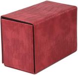 Gargoyle - Ultimate Dragon Hide Deck Box – Holds up to 192 Cards and 15 Dice – Card Box Perfect for CCG – MTG Deck Box with 3 Compartments for Trading Card Storage - Commander Deck Box(Red)