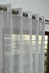 SB INDIA Cotton Linen Light Filtering Sheer Curtains for Long Door Balcony Living Room Home Decoration, 9 feet Long, Grey, Set of 2