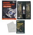 UES Full-Frame Camera Sensor Cleaning Kit (14pcs Swabs + 15ml Cleaner) and 8pcs Lens Cleaning Cloth