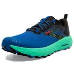 Brooks Men’s Cascadia 17 Trail Running Shoe, Victoria Blue Black Spring Bud, 9.5