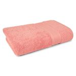 Trident Soft Comfort Air Rich 100% Cotton Towels for Bath, 500 GSM Large Size Bathroom Towels for Men/Women, 1 Piece Bath Towel (69cm x 137cm), Coral