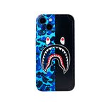 Horuwelcase Cool Designer iPhone 13 Phone Case for Teen Kid Boy Girl, Smooth Sleek Nonslip Fun Cute Cartoon Design iPhone 13 Cover, Fashion Funny Protective Soft iPhone13 Case (Bluebsha)