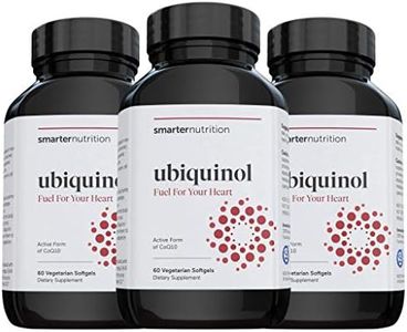 Smarter Ubiquinol - Plant-Based Active CoQ10 for Heart, Liver, Brain Health - with Ahiflower Seed Oil The Richest Omega 3-6-9 Fatty Acid Profile in The World, Vegetarian Softgel (90 Servings)