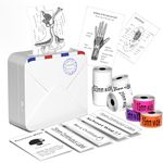 Phomemo Mini Thermal Printer M02S Wireless Bluetooth Portable 300dpi Photo Printer, Suitable for Journal Organization Photos, Christmas Children Gift, Compatible with iOS & Android, White