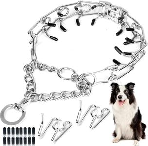 Adjustable Training Collar with Quick Release Buckle, No Pull Collar for Small Medium Large Dogs,Packed with Extra 2 Links,L