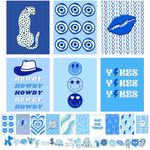 97 Decor Blue Preppy Room Decor - Preppy Blue Posters for Room Aesthetic Stuff, Preppy Light Blue Wall Decor Bedroom, Blue Wall Art Prints, Blue Photos Pictures for Teen Girls Dorm (8x10 inch| 20x25 cm UNFRAMED)