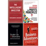 Intelligent Investor, The Profits Principles, Scale Up Millionaire, Business Adventures 4 Books Collection Set