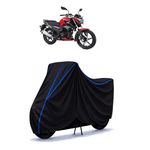TVS Raider 125 Bike Cover Water Resistant Universal Motorcycle Rain | Heavy Duty UV Protection, Dust, Scratch Indoor Outdoor All Weather with Black Blue Piping Elastic