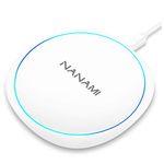 NANAMI Wireless Charger, 10W Max Qi-Certified Fast Charging Pad for Samsung Galaxy S24 S23 S22 S21 Plus S20 FE S10 S9 S8 and iPhone 15/14/13/12/SE 2/11/Xs/XR/X/8 New Airpods, 5W All Qi-Enabled Phone