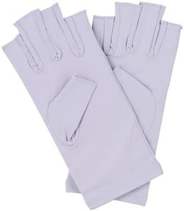 Saian UV Protection Gloves UPF 50+ -Fingerless Sun Gloves to Protect Hands - Lightweight Nylon No Fingertips for Manicure Lamp Nails Care - Everyday Wear for Women Technician, Manicurist Accessories