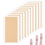 120Pcs Hair Extension Tape, Adhesive Replacement Tape for Hair Extensions, Double Sided Hair Tape Human Hair Tape Tabs Tape in Extension Replacement Tape Wig Tape, Wig Tape Beauty Tools(Khaki)